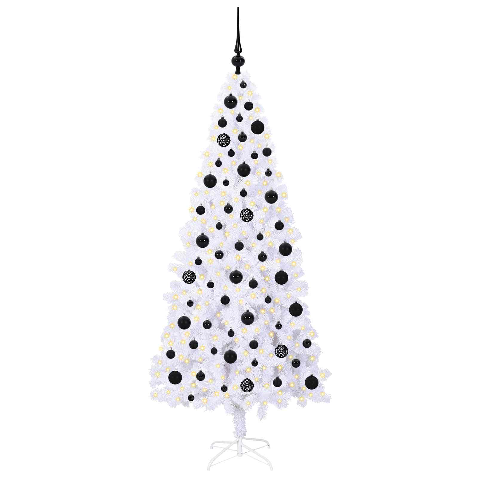 Sapin de Noël artificiel avec 300 LED Blanc 180 cm PVC et Acier – Image 3