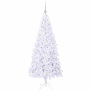 Umělý vánoční stromeček s stojanem Bílá 180 cm PVC a ocel - obrázek 4