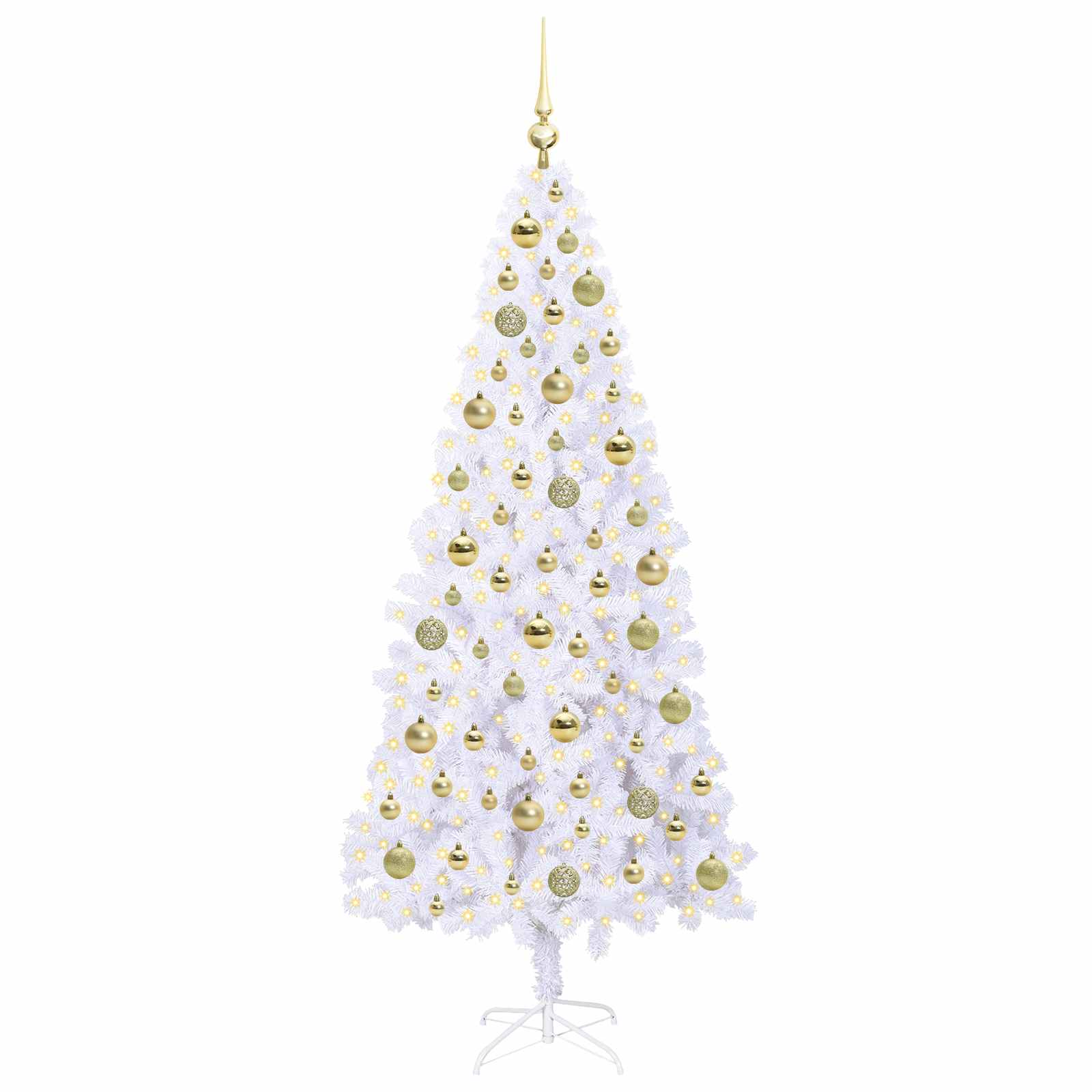 Sapin de Noël artificiel avec 300 LED Blanc 180 cm PVC et Acier – Image 3