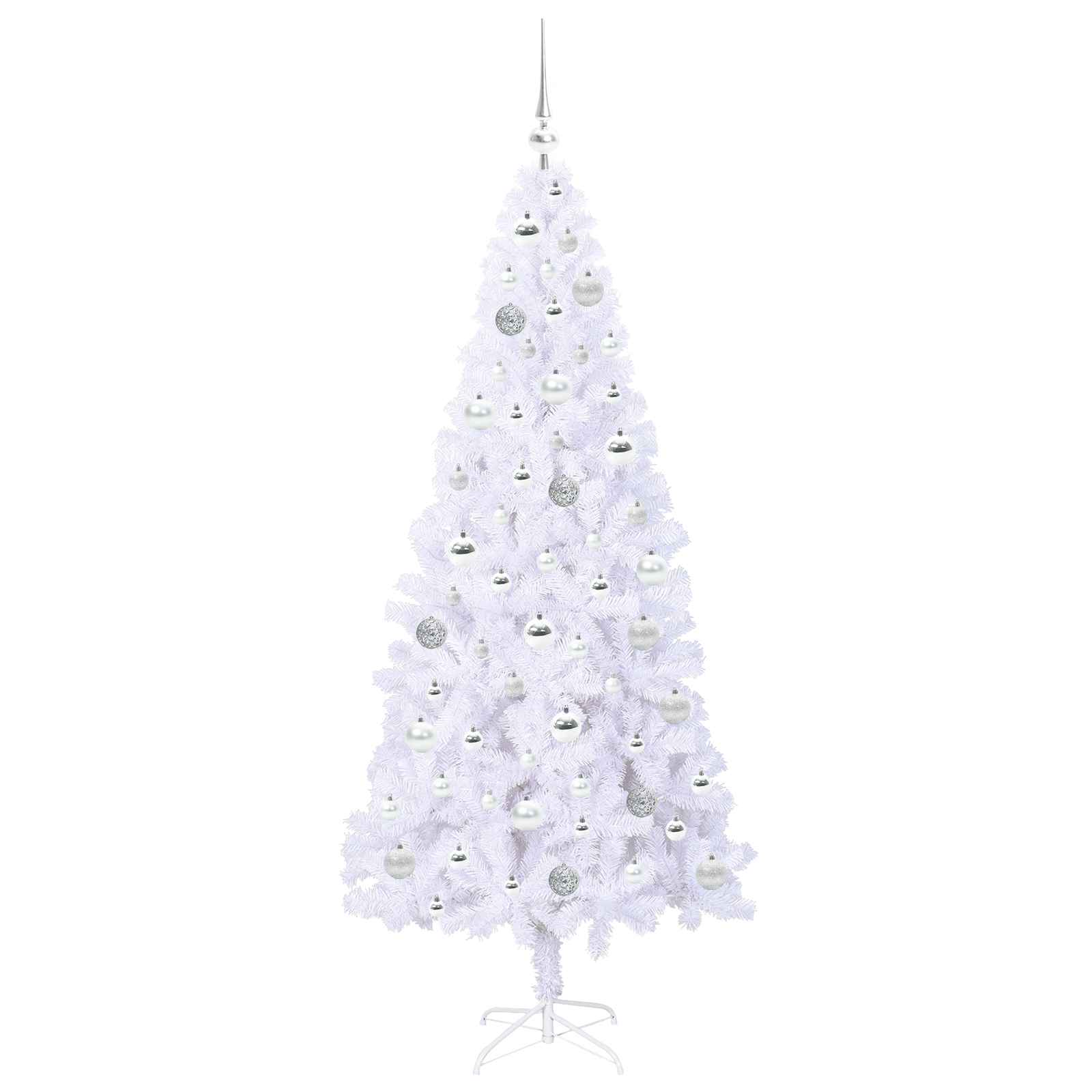 Sapin de Noël artificiel avec 300 LED Blanc 180 cm PVC et Acier – Image 4