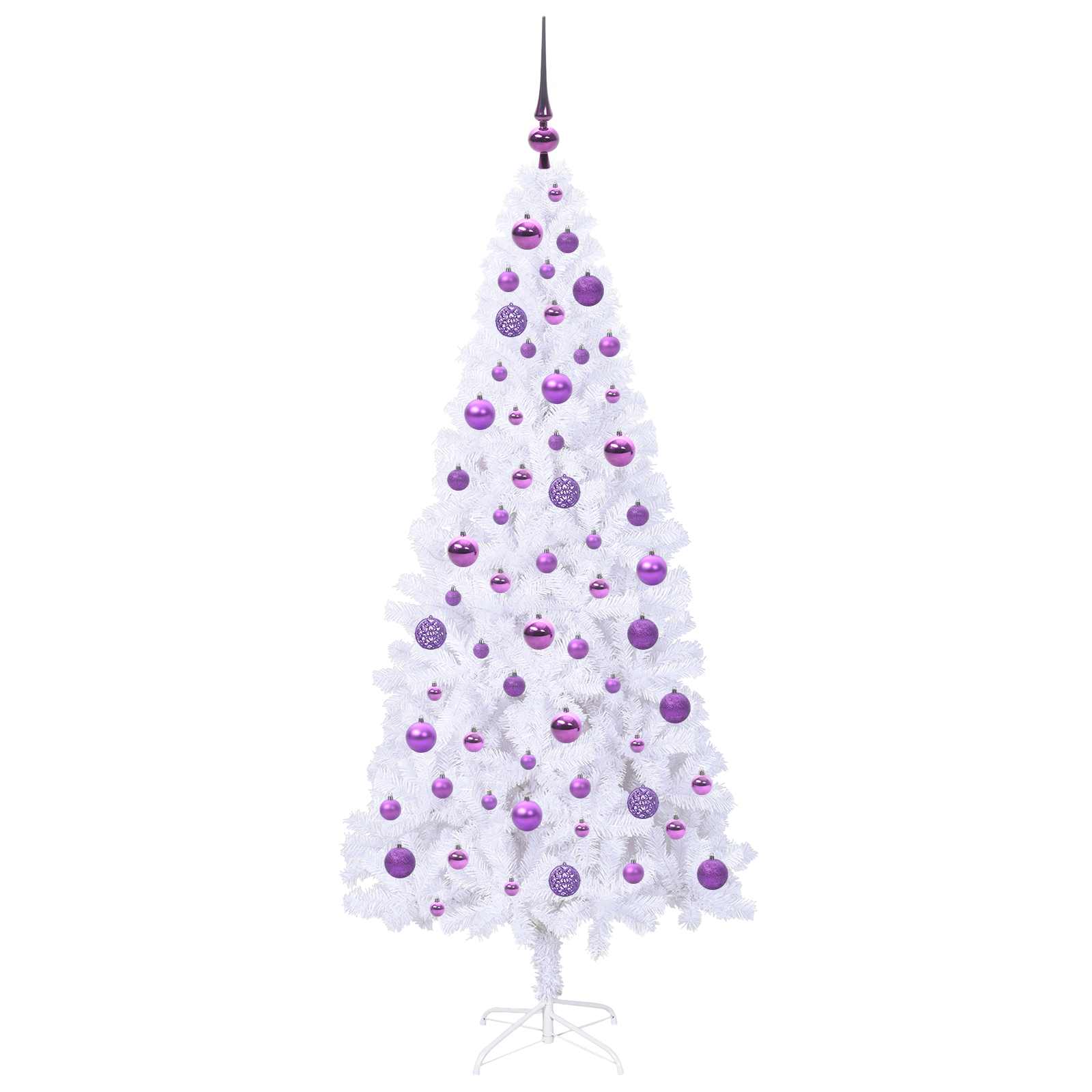 Sapin de Noël artificiel avec 300 LED Blanc 180 cm PVC et Acier – Image 4