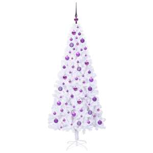 Umělý vánoční stromeček s stojanem Bílá 180 cm PVC a ocel - obrázek 4