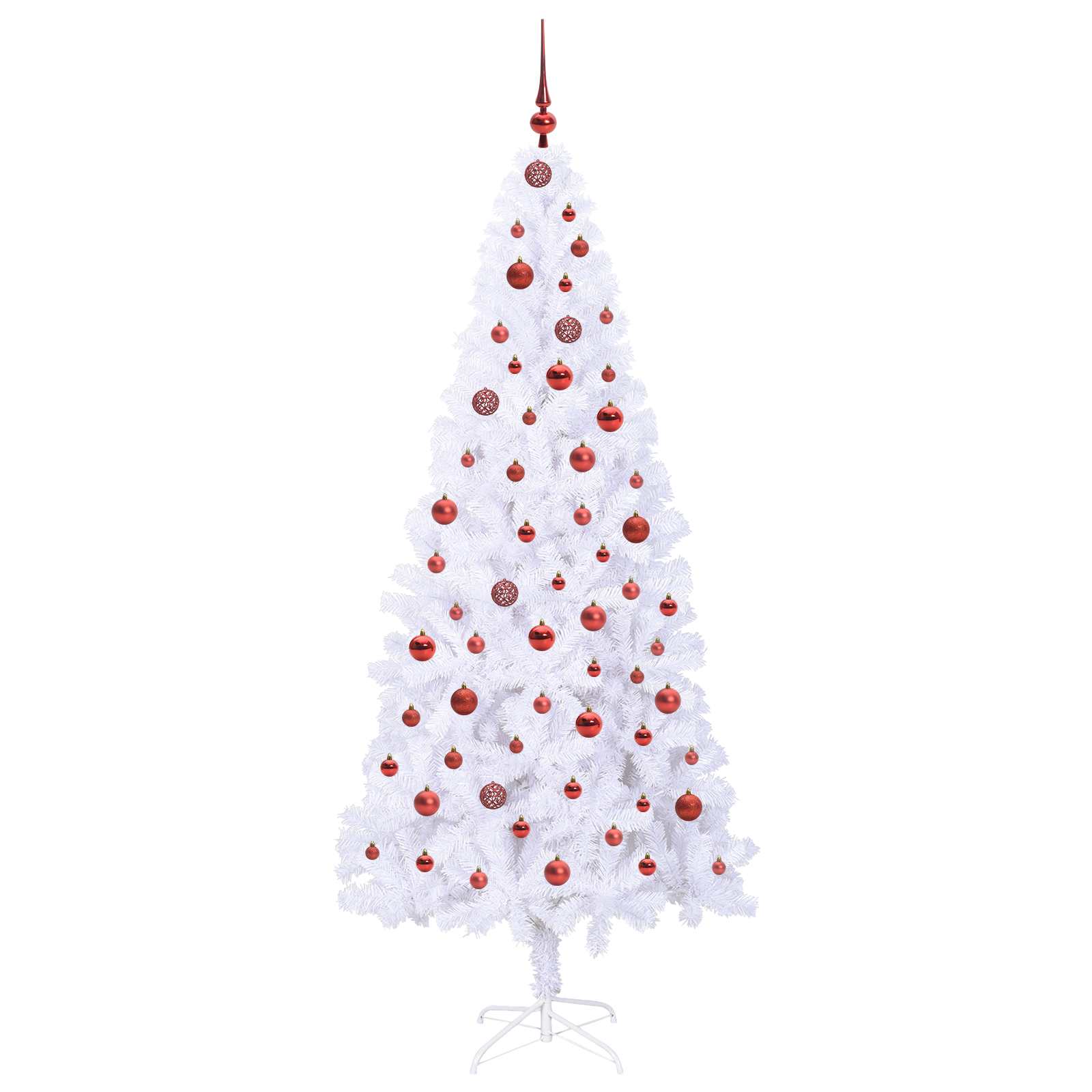 Sapin de Noël artificiel avec 300 LED Blanc 210 cm PVC et Acier – Image 4