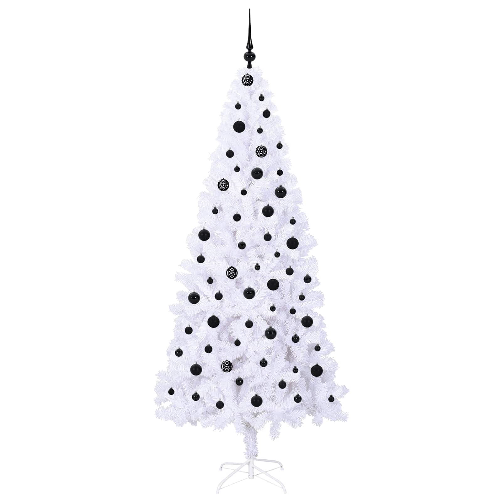 Sapin de Noël artificiel avec 300 LED Blanc 210 cm PVC et Acier – Image 4