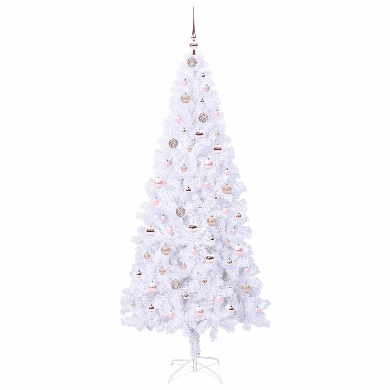 Sapin de Noël artificiel avec 300 LED Blanc 210 cm PVC et Acier – Image 4