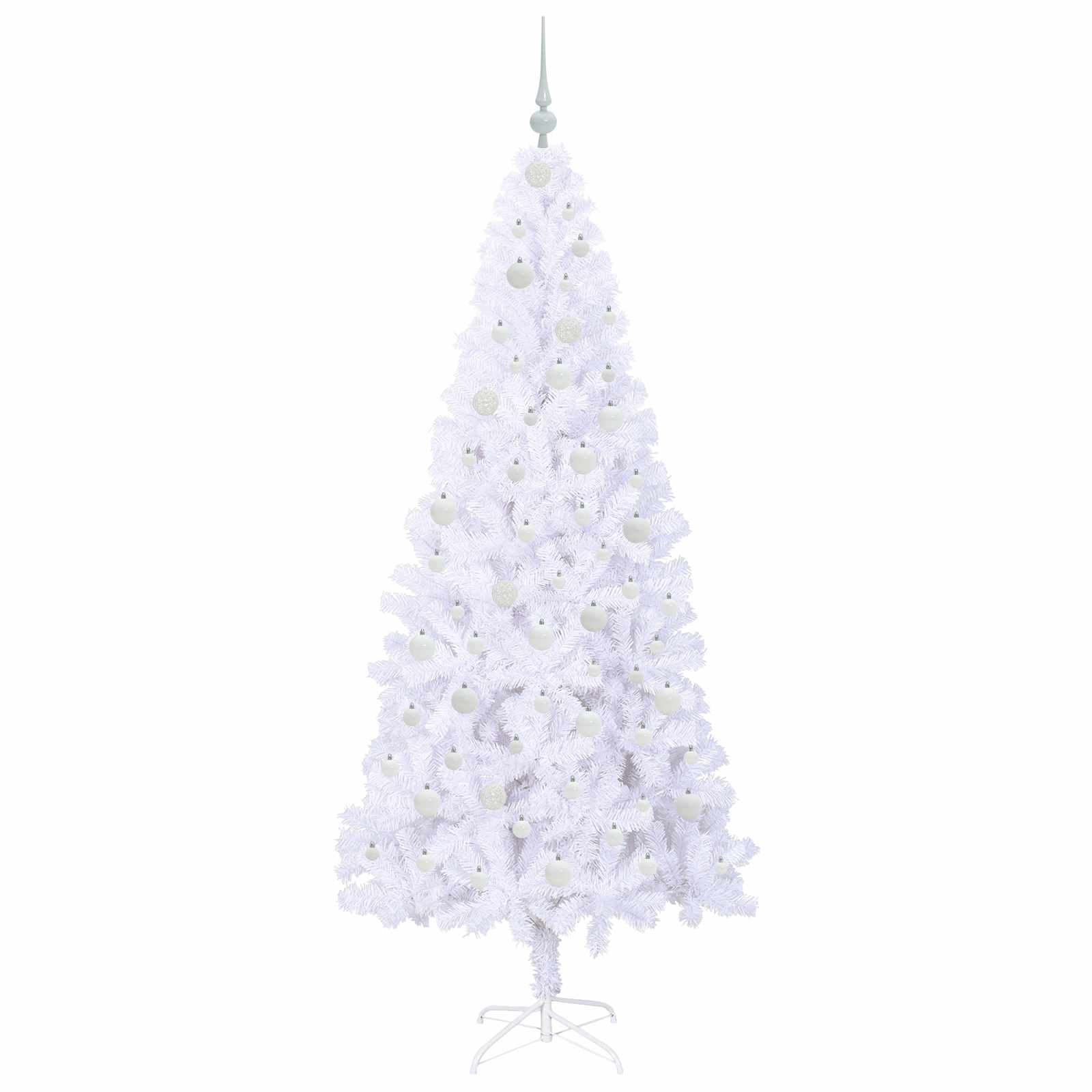 Sapin de Noël artificiel avec 300 LED Blanc 210 cm PVC et Acier – Image 4
