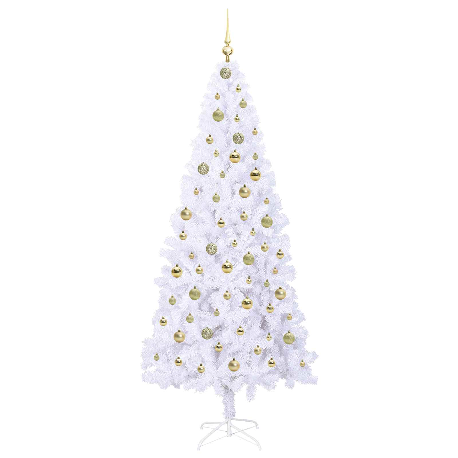 Sapin de Noël artificiel avec 300 LED Blanc 210 cm PVC et Acier – Image 4