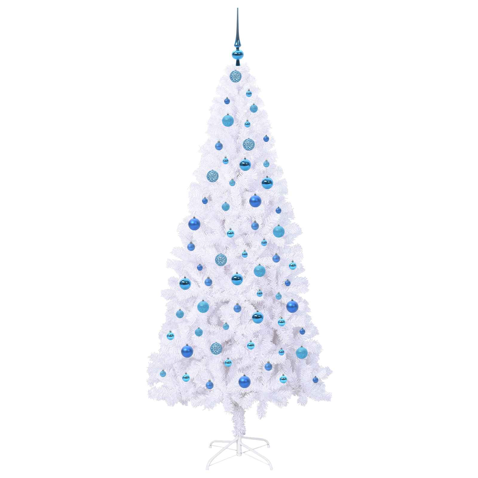 Sapin de Noël artificiel avec 300 LED Blanc 210 cm PVC et Acier – Image 4