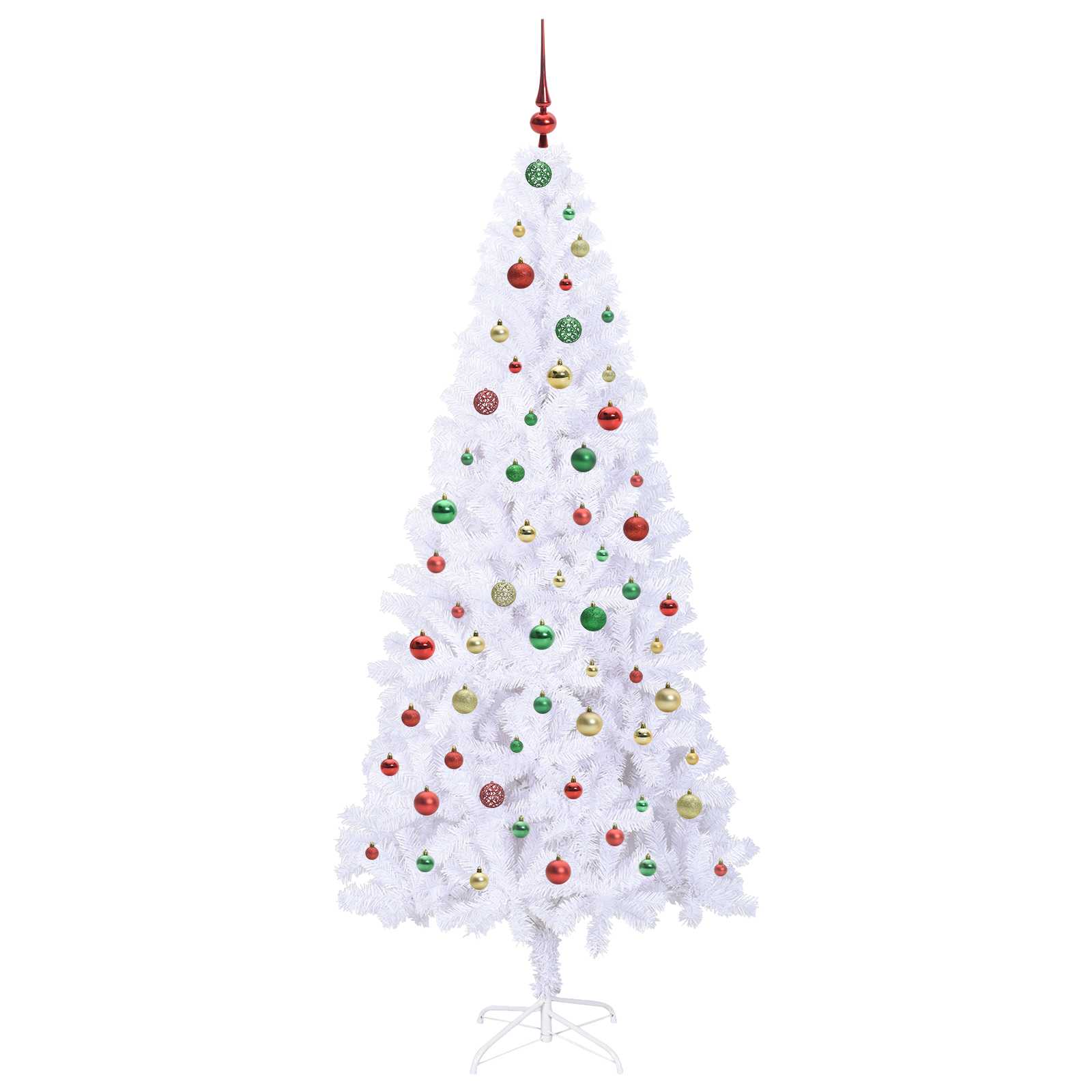 Sapin de Noël artificiel avec 300 LED Blanc 210 cm PVC et Acier – Image 5