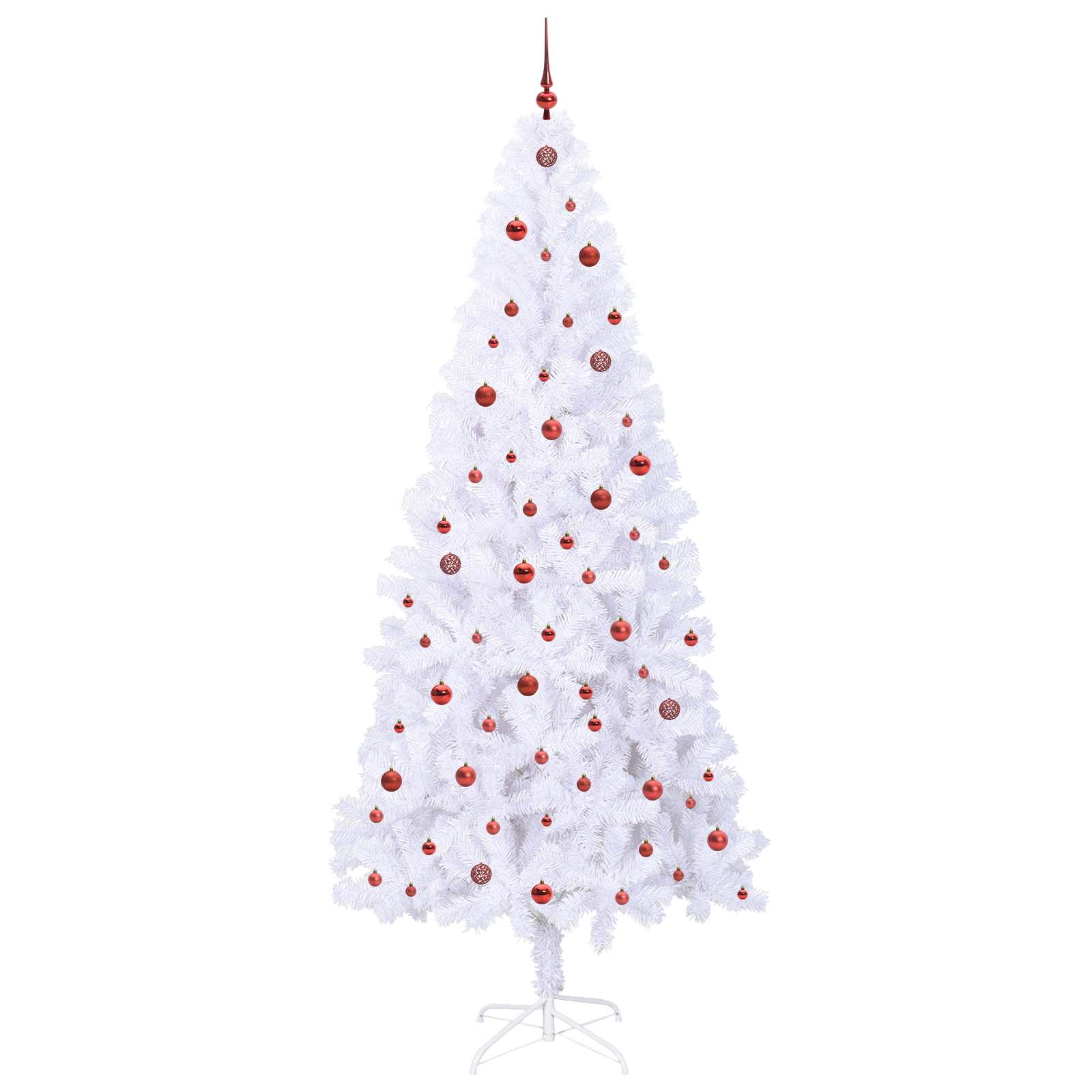 Sapin de Noël artificiel avec 300 LED Blanc 240 cm PVC et Acier – Image 4