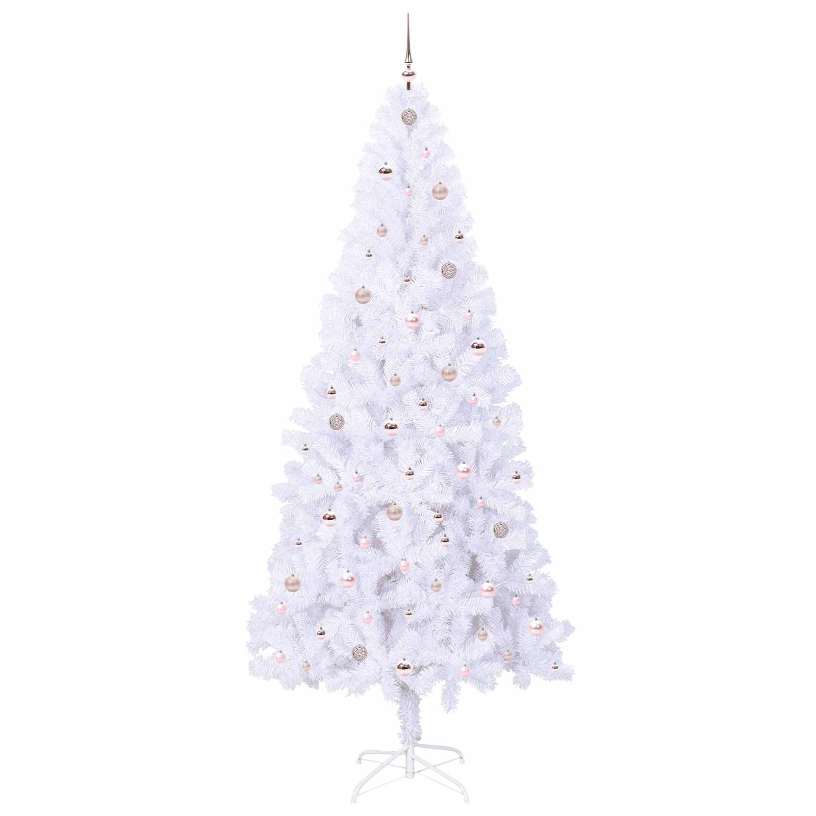Sapin de Noël artificiel avec 300 LED Blanc 240 cm PVC et Acier – Image 4