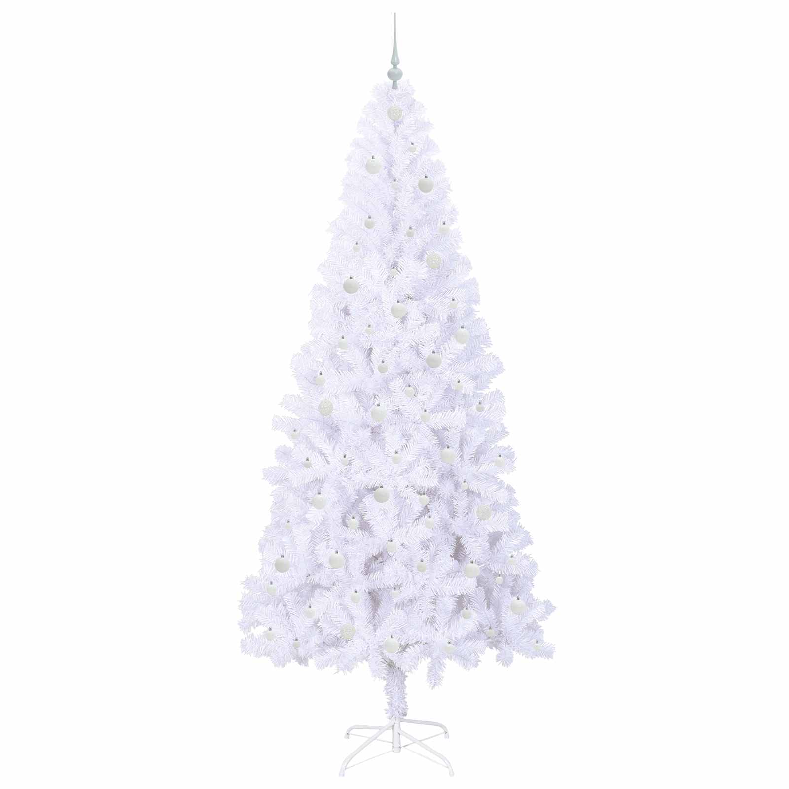 Sapin de Noël artificiel avec 300 LED Blanc 240 cm PVC et Acier – Image 4