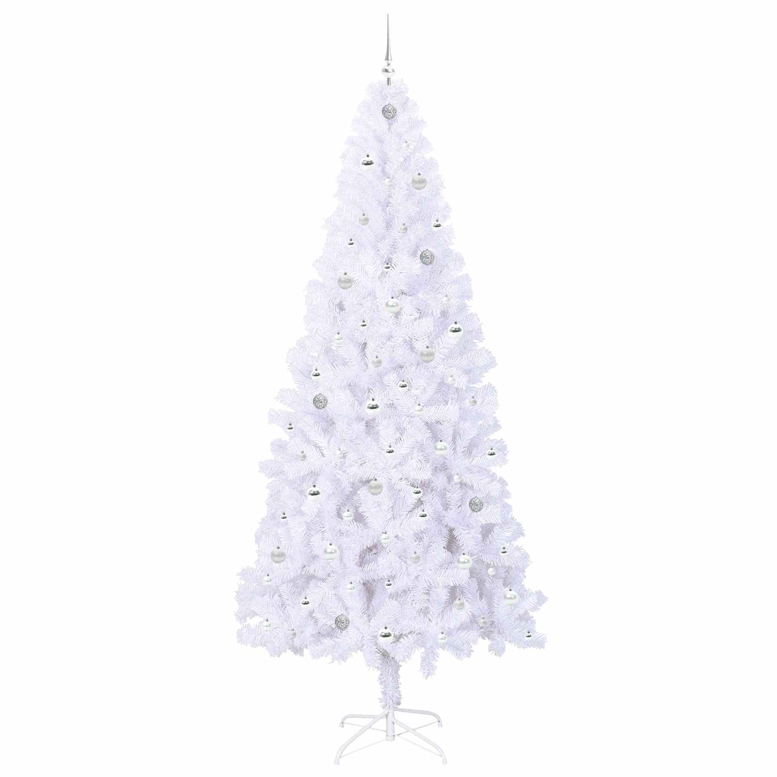 Sapin de Noël artificiel avec 300 LED Blanc 240 cm PVC et Acier – Image 4