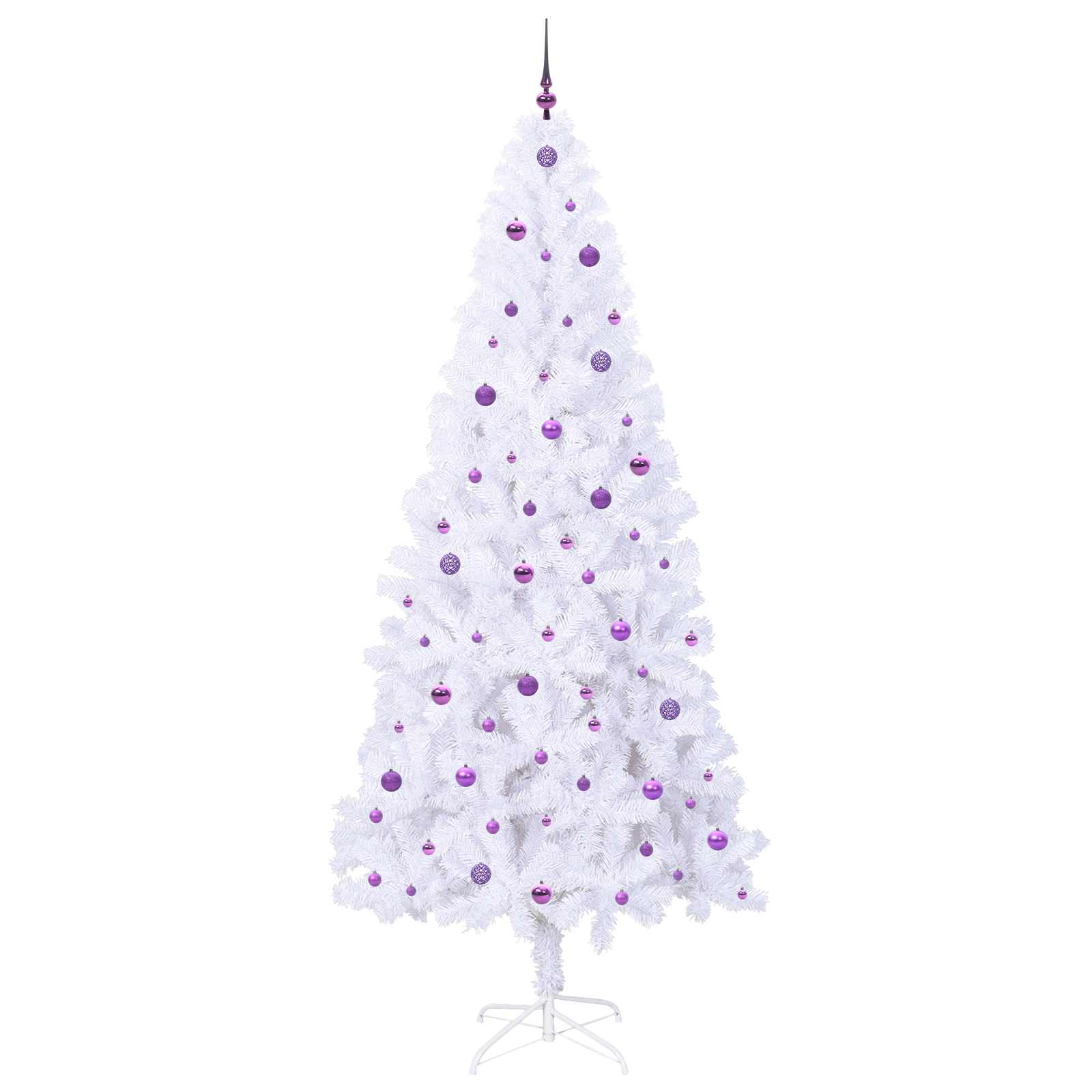 Sapin de Noël artificiel avec 300 LED Blanc 240 cm PVC et Acier – Image 4