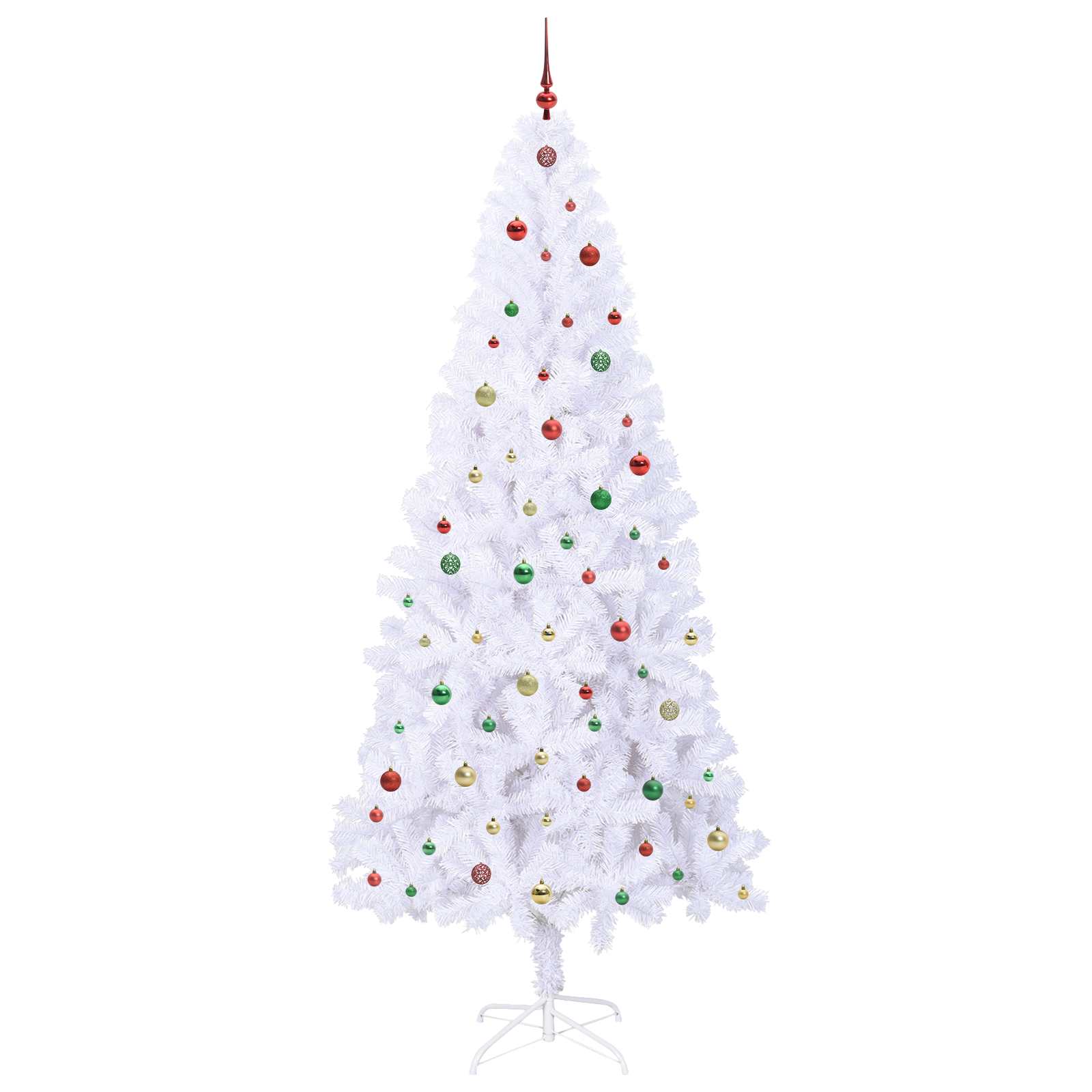 Sapin de Noël artificiel avec 300 LED Blanc 240 cm PVC et Acier – Image 5