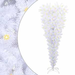 vidaXL Tehisj&otilde;ulupuu koos 150 LED-iga Valge 120 cm PVC ja teras