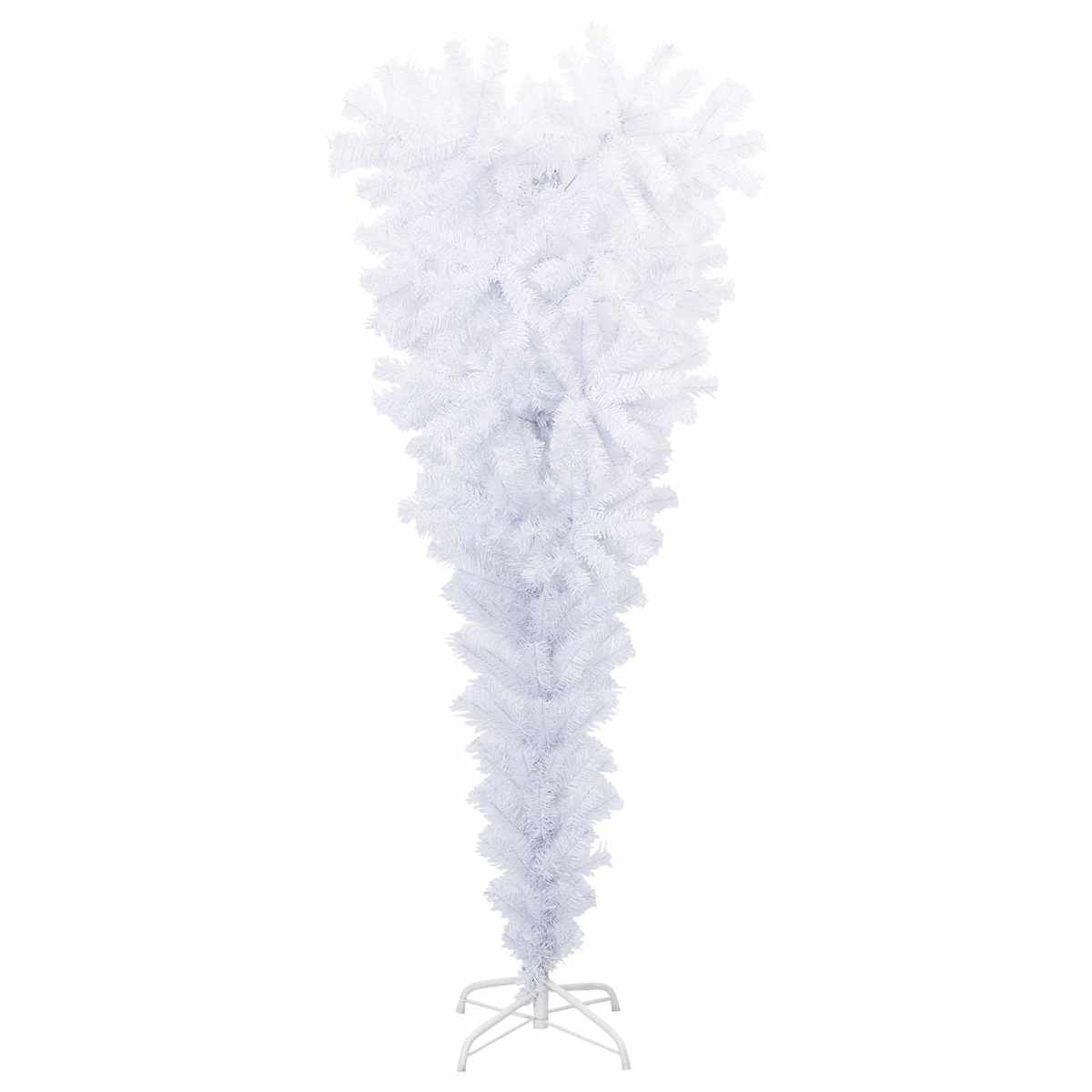 Kunstigt juletræ med 150 LED'er Hvid 120 cm PVC og Stål - Billede 4