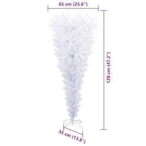 Umělý vánoční stromeček s stojanem Bílá 120 cm PVC a ocel - obrázek 12