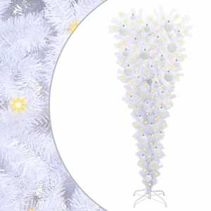 vidaXL Tehisj&otilde;ulupuu koos 150 LED-iga Valge 120 cm PVC ja Teras