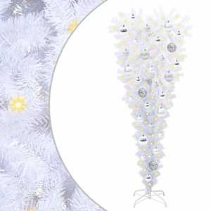 vidaXL Tehisj&otilde;ulupuu koos 150 LED-iga Valge 120 cm PVC ja Teras