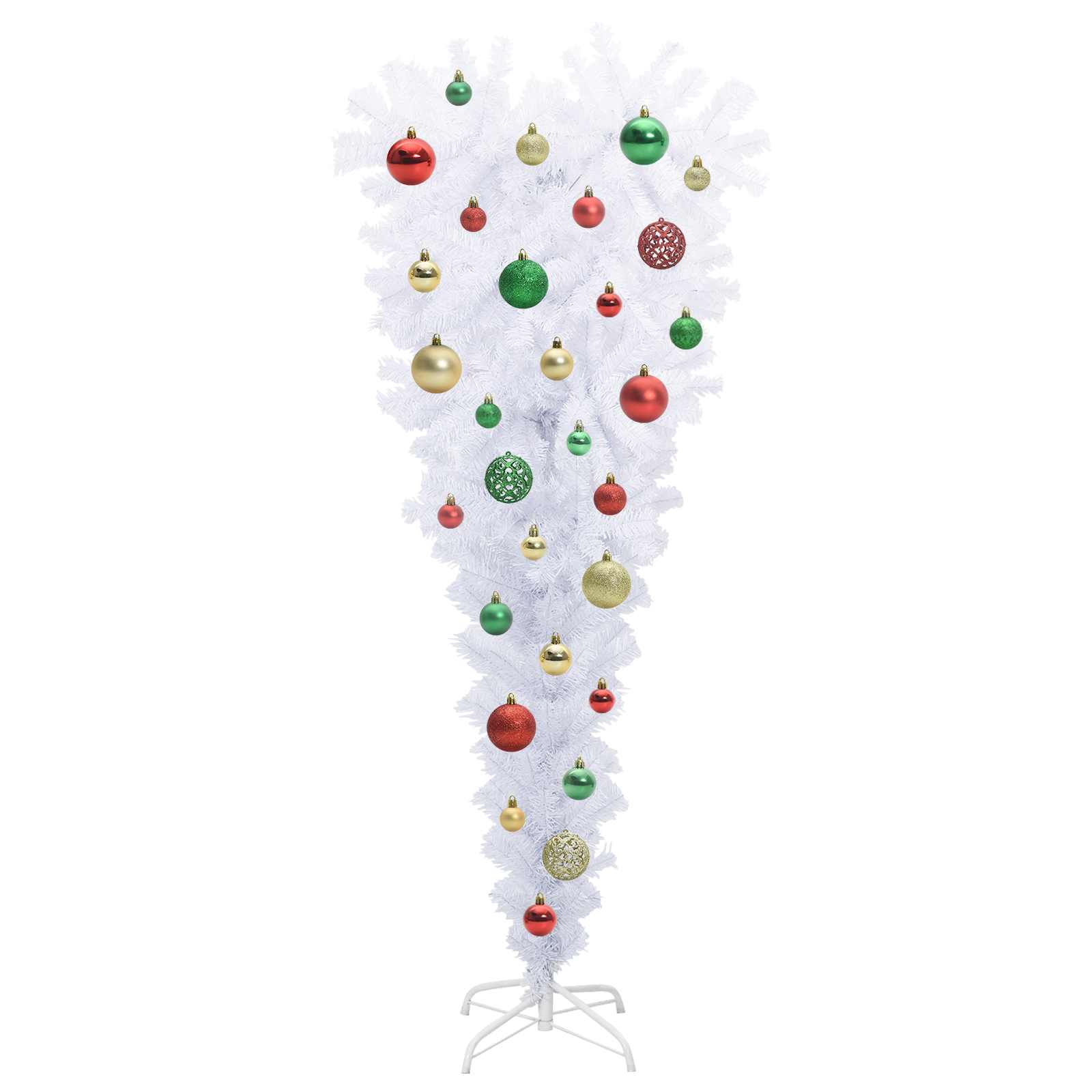 Sapin de Noël artificiel avec 150 LED Blanc 120 cm PVC et Acier – Image 5