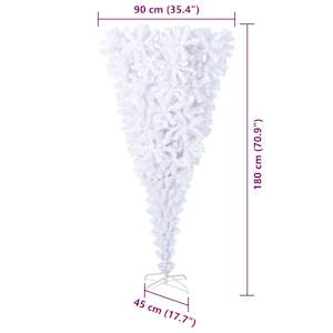 Umělý vánoční stromeček s stojanem Bílá 180 cm PVC a Ocel - obrázek 15