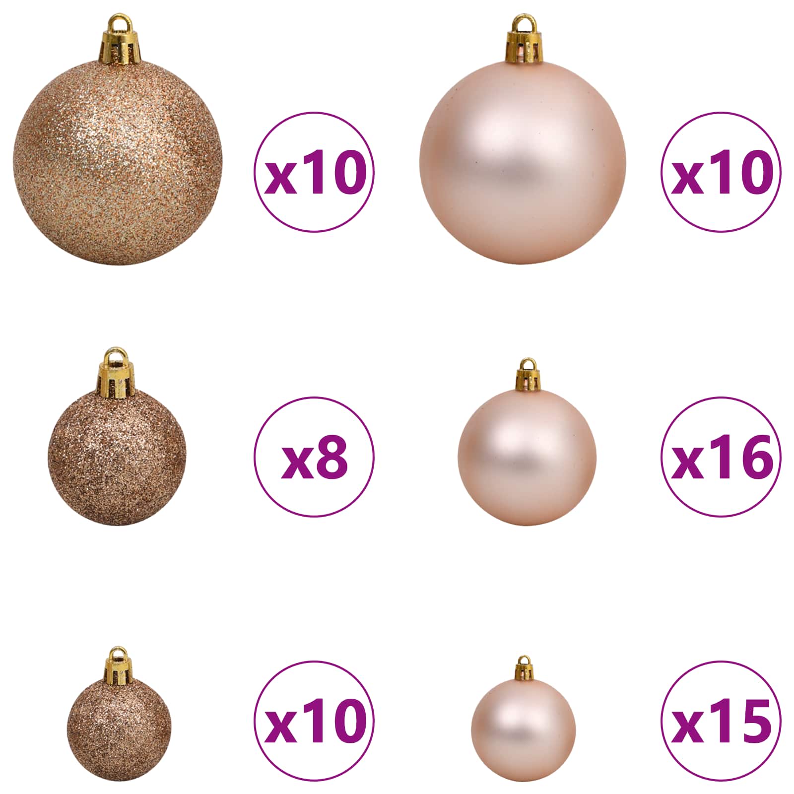 Sapin de Noël artificiel avec 300 LED Blanc 210 cm PVC et Acier – Image 7