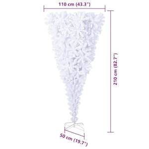 Umělý vánoční stromeček s stojanem Bílá 210 cm PVC a Ocel - obrázek 15