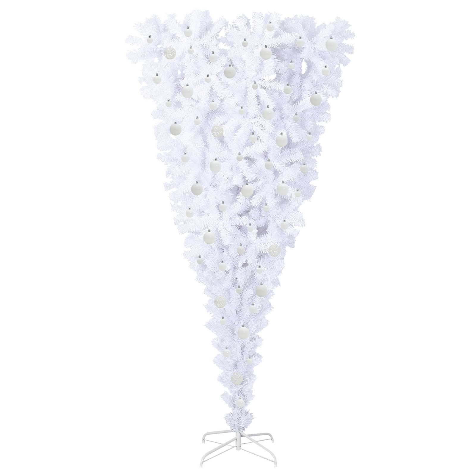Sapin de Noël artificiel avec 300 LED Blanc 210 cm PVC et Acier – Image 4