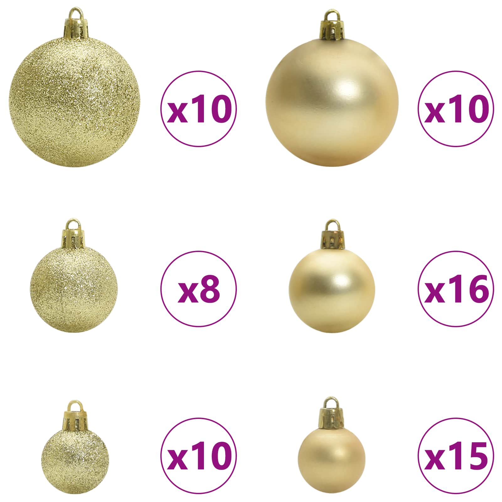 Sapin de Noël artificiel avec 300 LED Blanc 210 cm PVC et Acier – Image 7