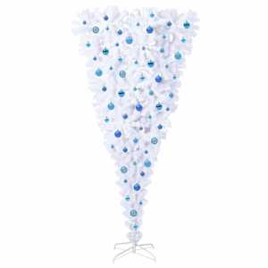 Umělý vánoční stromeček s stojanem Bílá 210 cm PVC a Ocel - obrázek 4
