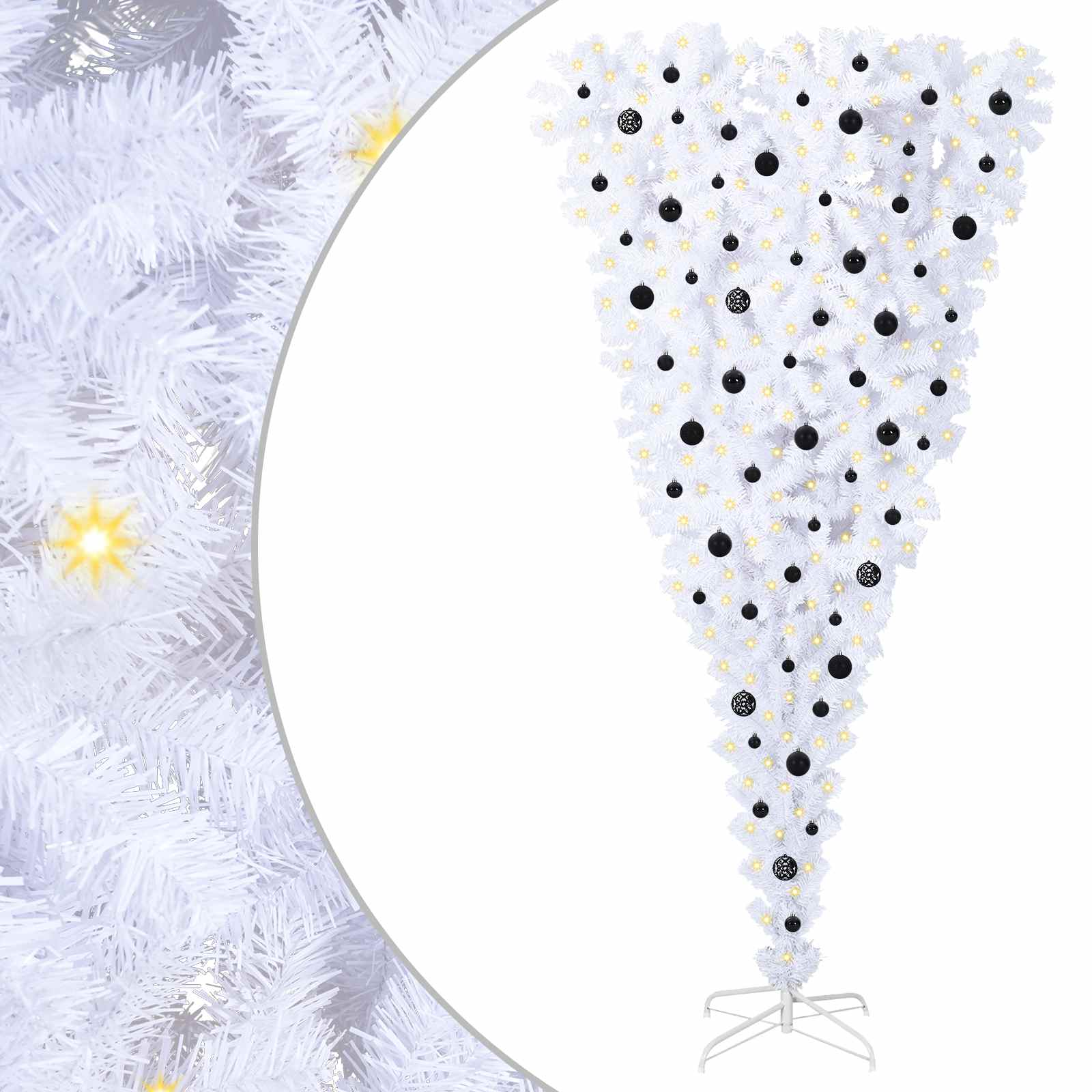 Thumbnail - vidaXL Künstlicher Weihnachtsbaum Weiß 240 cm PVC und Stahl