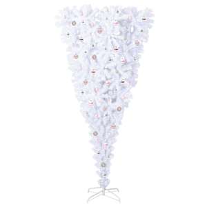 Umělý vánoční stromeček s stojanem Bílá 240 cm PVC a Ocel - obrázek 4