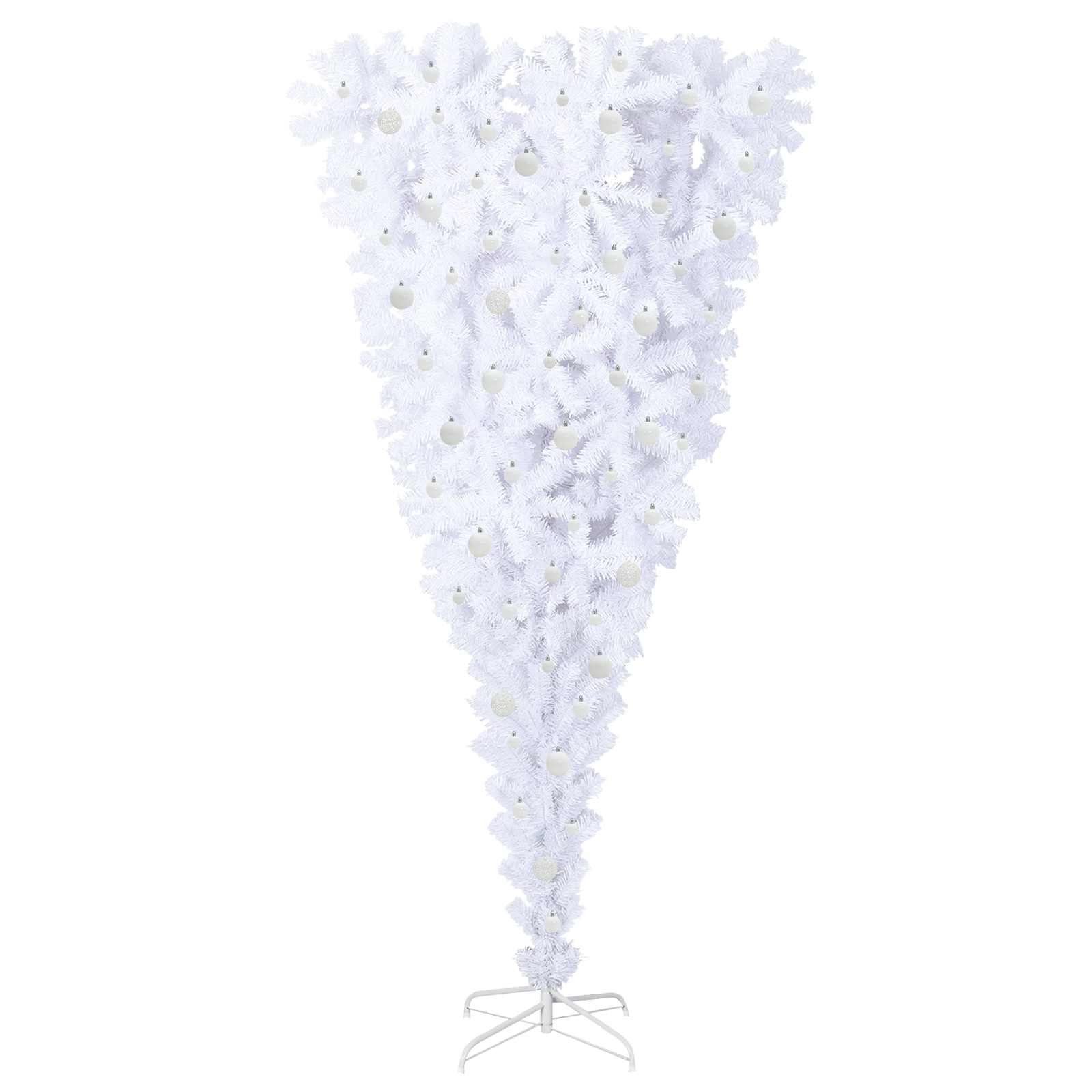 Sapin de Noël artificiel avec 300 LED Blanc 240 cm PVC et Acier – Image 4