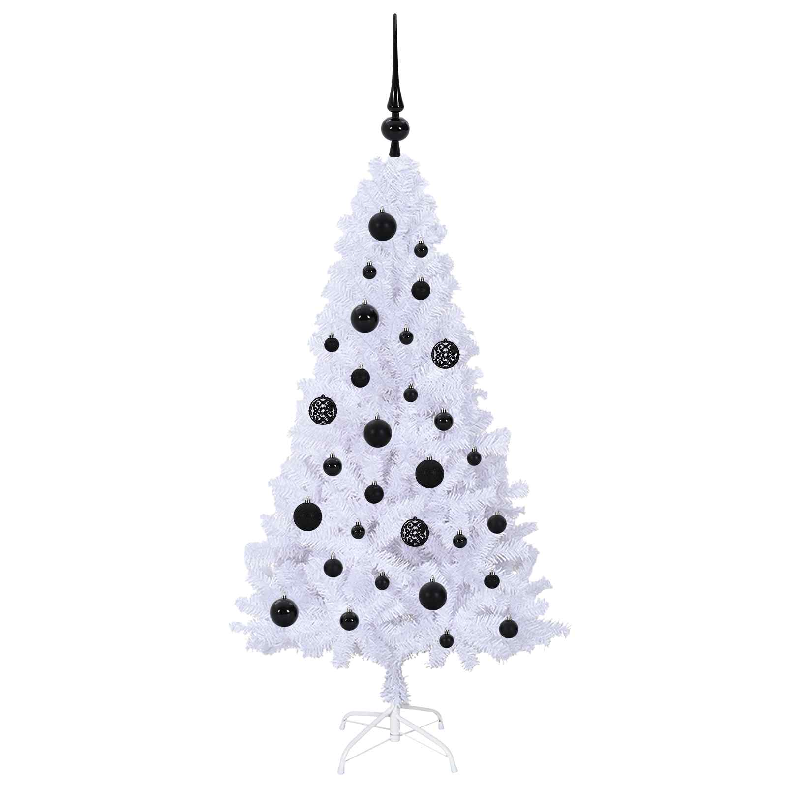 Sapin de Noël artificiel avec 150 LED Blanc 120 cm PVC et Acier – Image 4