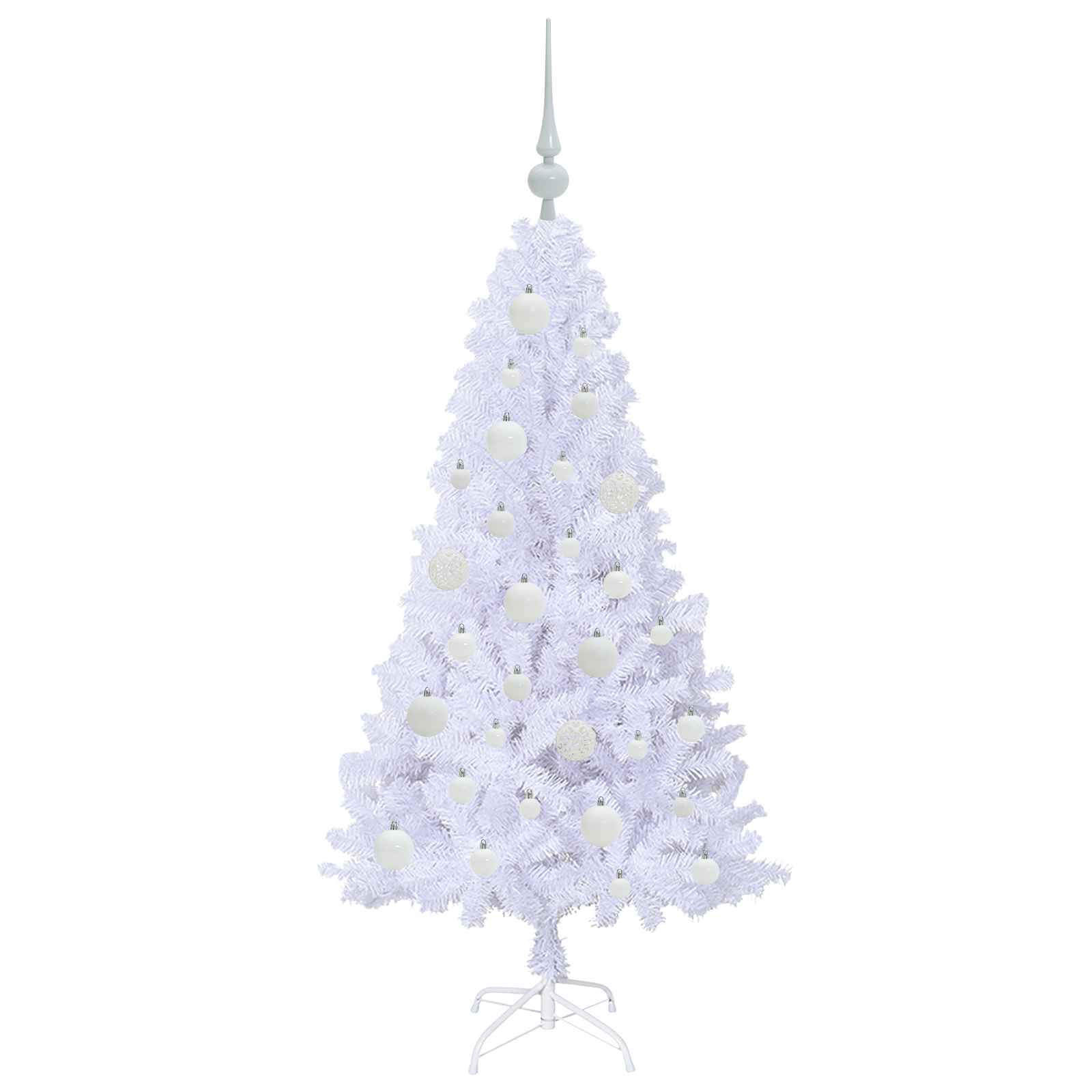 Sapin de Noël artificiel avec 150 LED Blanc 120 cm PVC et Acier – Image 4
