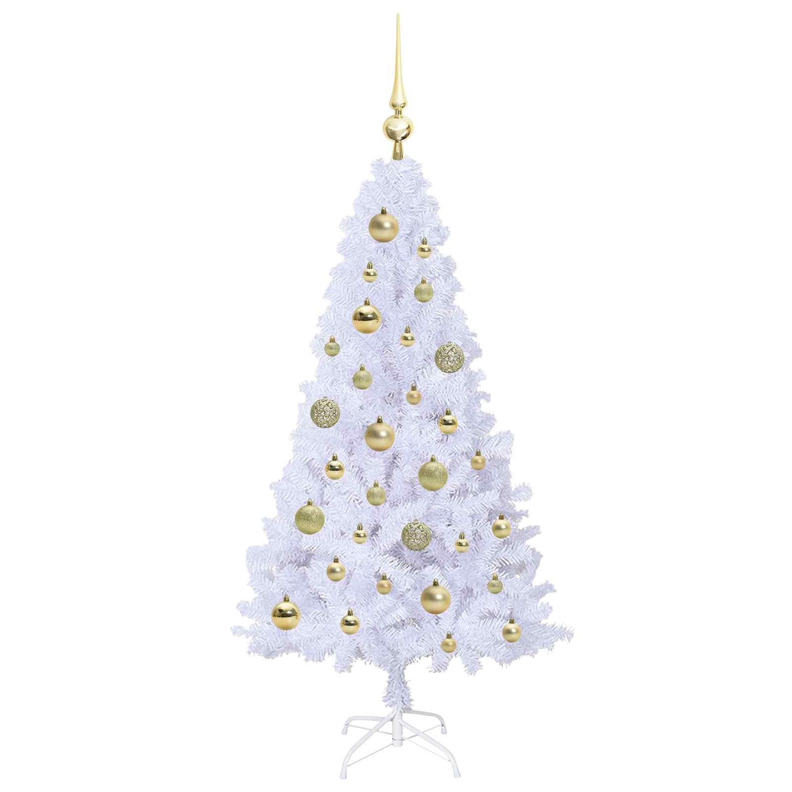 Sapin de Noël artificiel avec 150 LED Blanc 120 cm PVC et Acier – Image 4