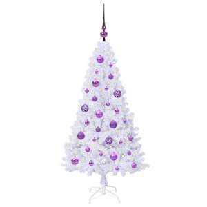 Umělý vánoční stromeček s stojanem Bílá 120 cm PVC a ocel - obrázek 3