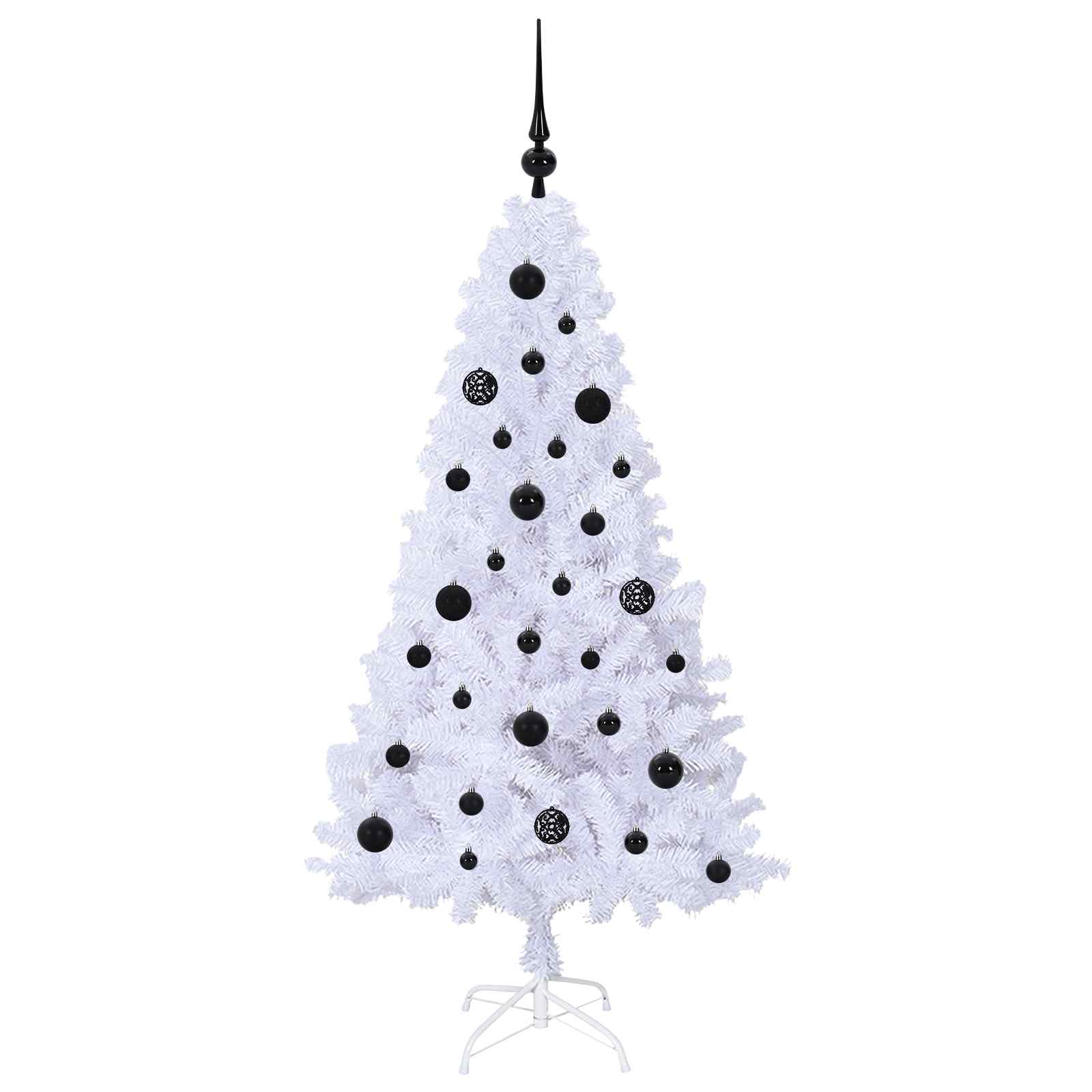 Sapin de Noël artificiel avec 150 LED Blanc 150 cm PVC et Acier – Image 4