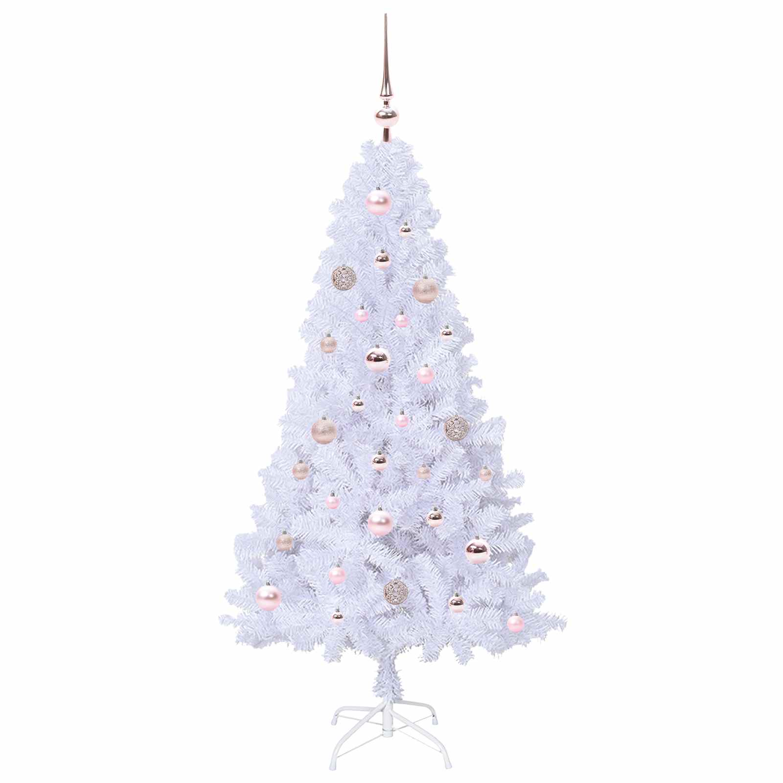 Sapin de Noël artificiel avec 150 LED Blanc 150 cm PVC et Acier – Image 4