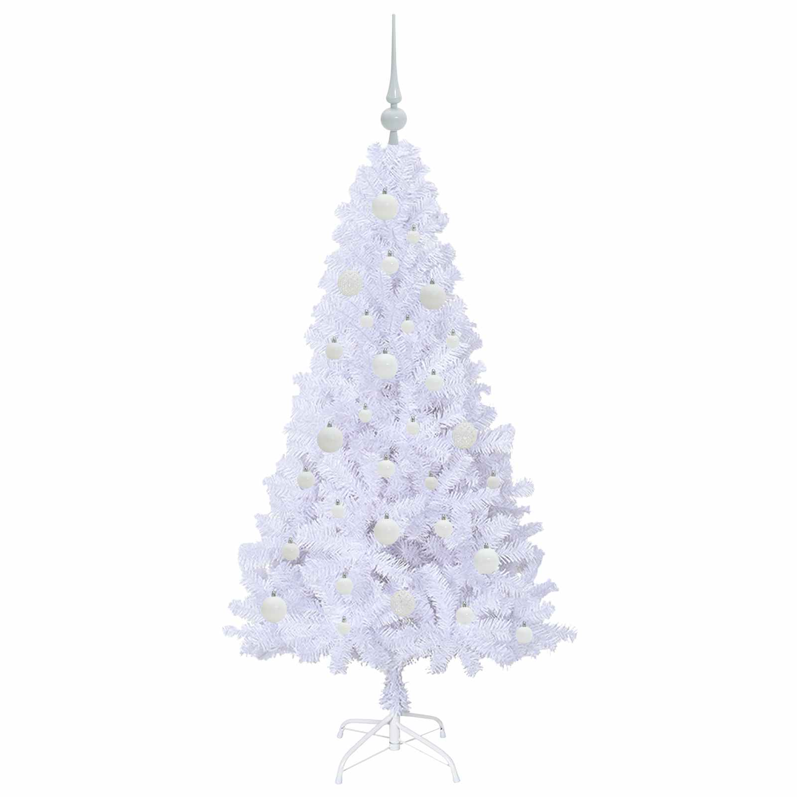Sapin de Noël artificiel avec 150 LED Blanc 150 cm PVC et Acier – Image 4