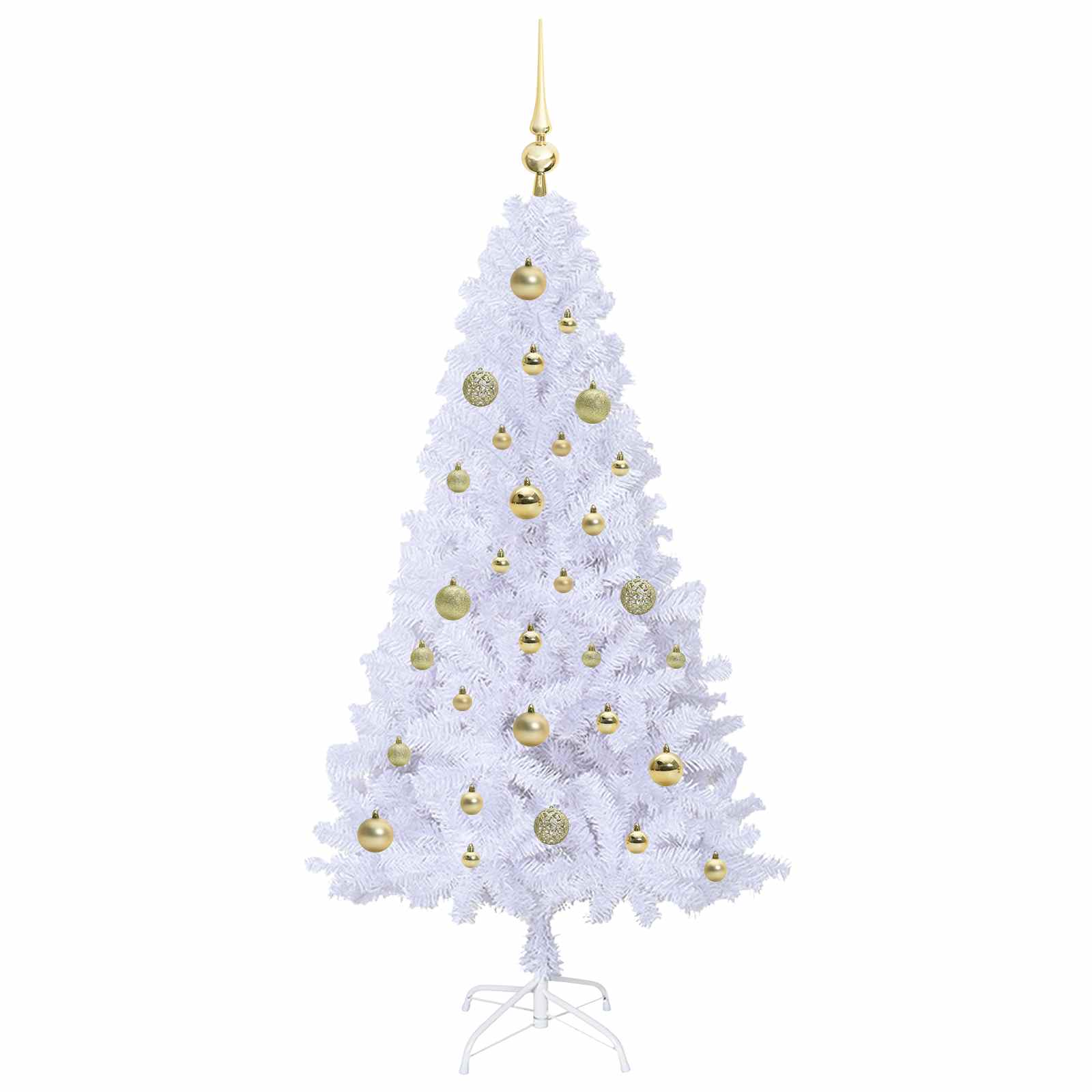 Sapin de Noël artificiel avec 150 LED Blanc 150 cm PVC et Acier – Image 4