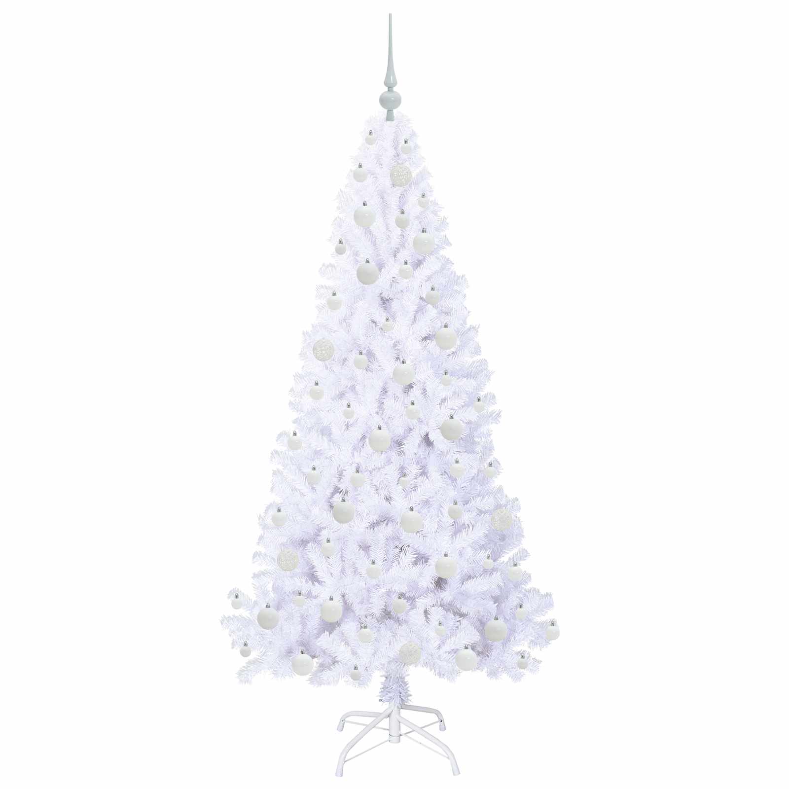 Sapin de Noël artificiel avec 300 LED Blanc 180 cm PVC et Acier – Image 4