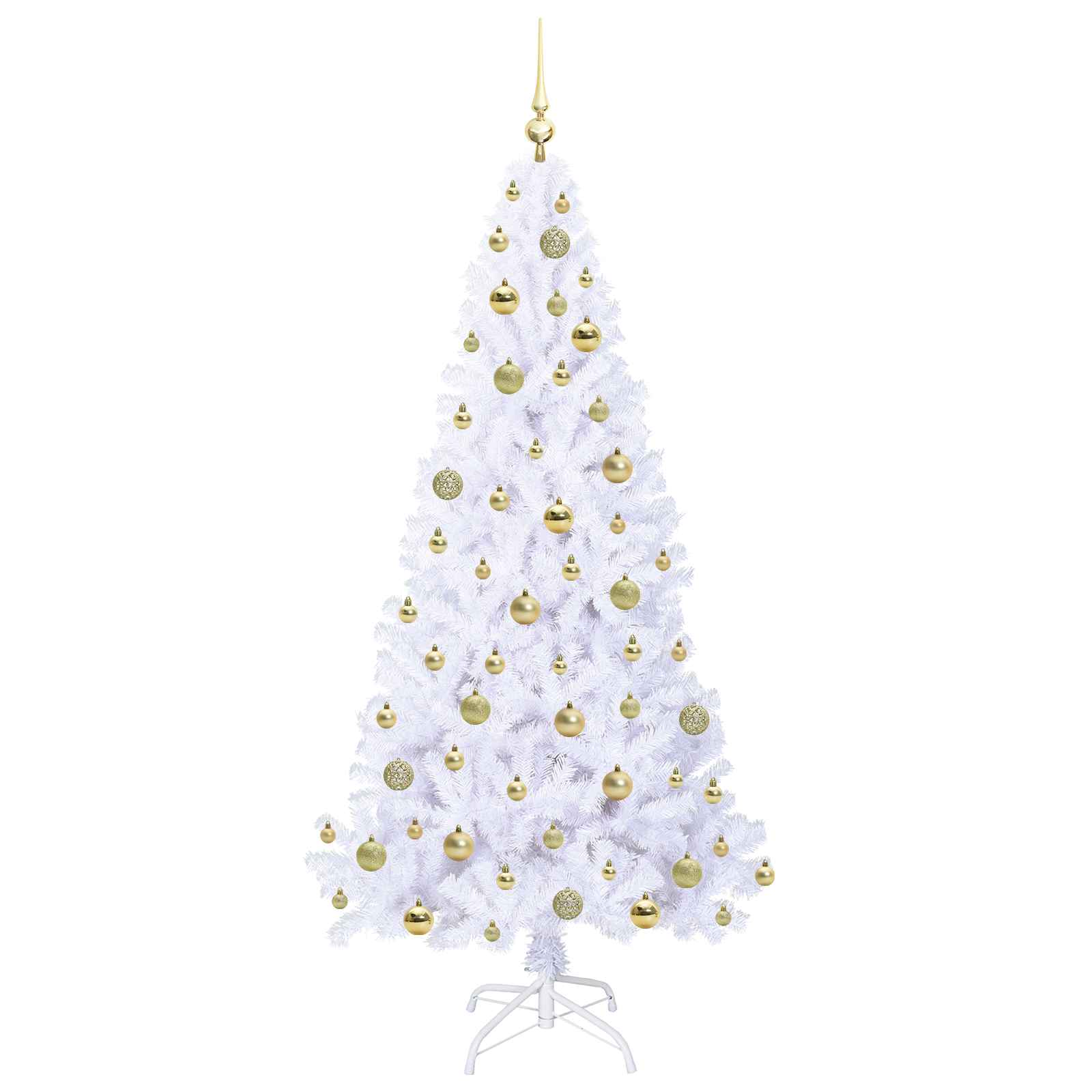 Sapin de Noël artificiel avec 300 LED Blanc 180 cm PVC et Acier – Image 4