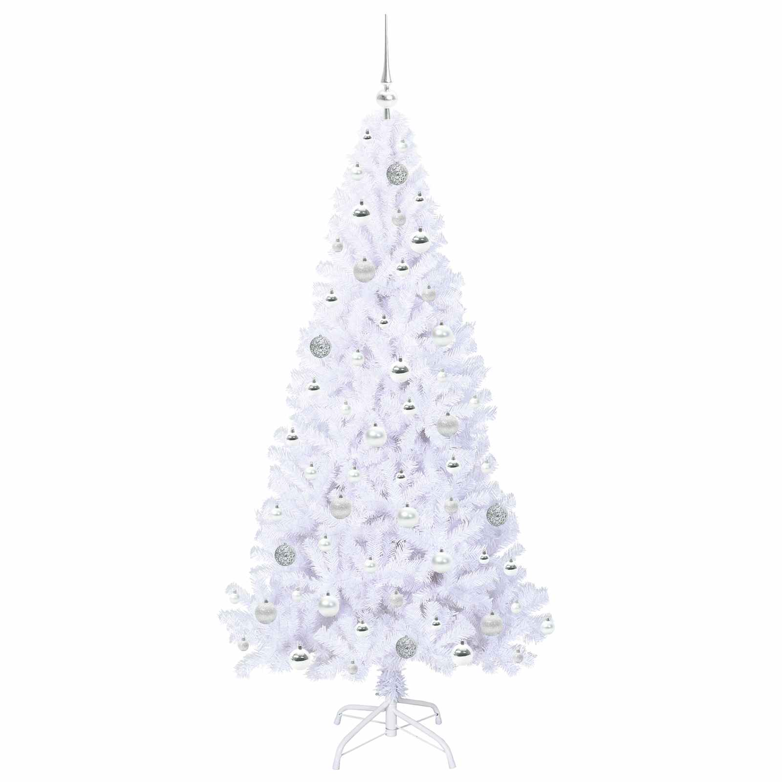 Sapin de Noël artificiel avec 300 LED Blanc 180 cm PVC et Acier – Image 4