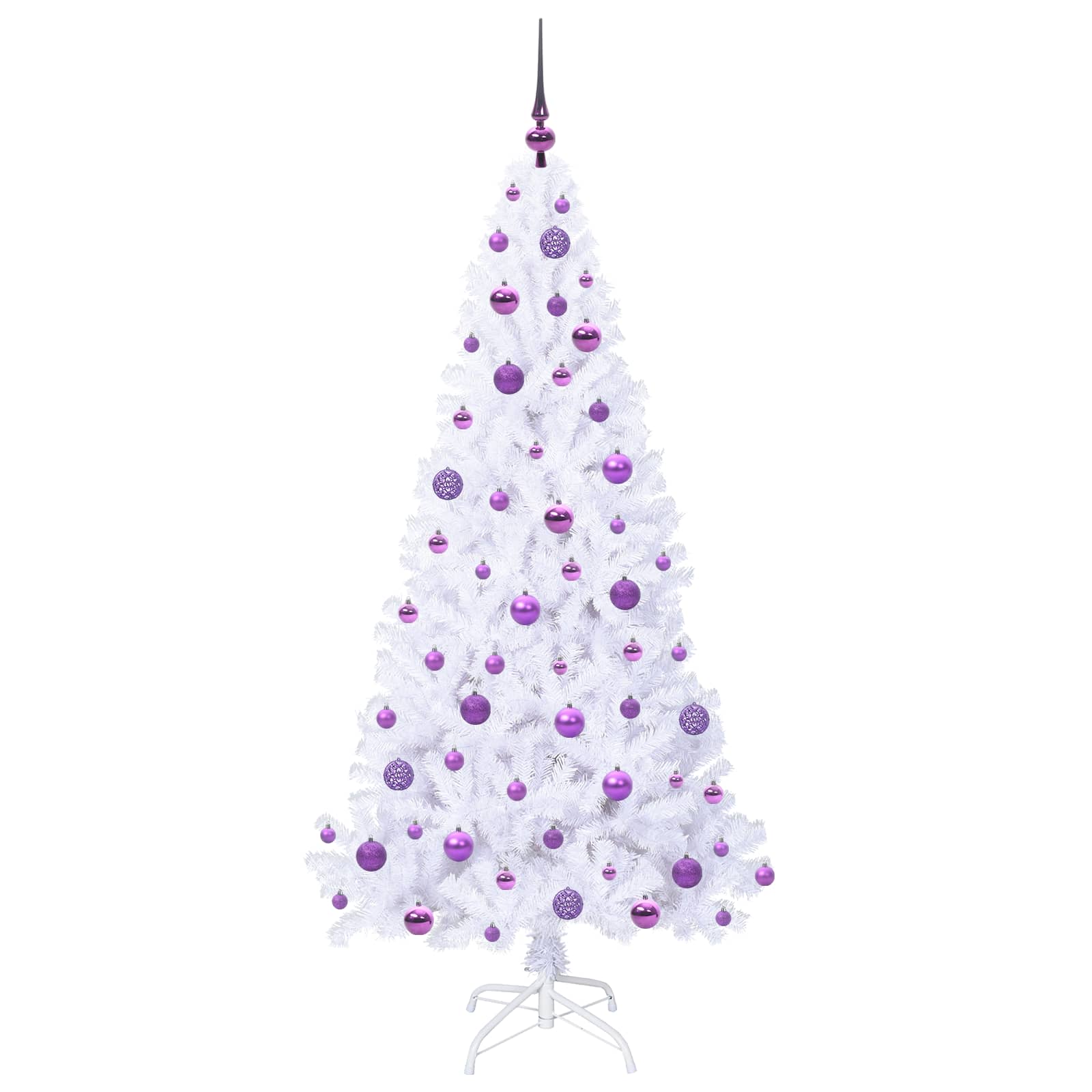 Sapin de Noël artificiel avec 300 LED Blanc 180 cm PVC et Acier – Image 4