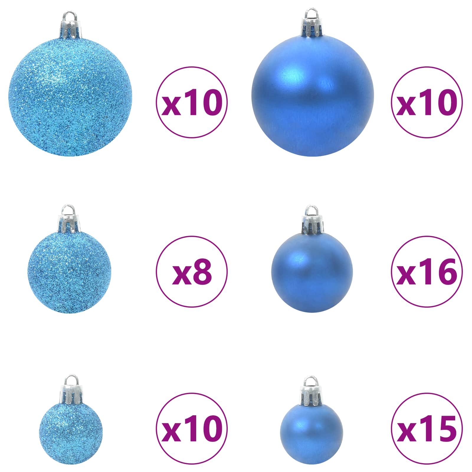 Sapin de Noël artificiel avec 300 LED Blanc 180 cm PVC et Acier – Image 7