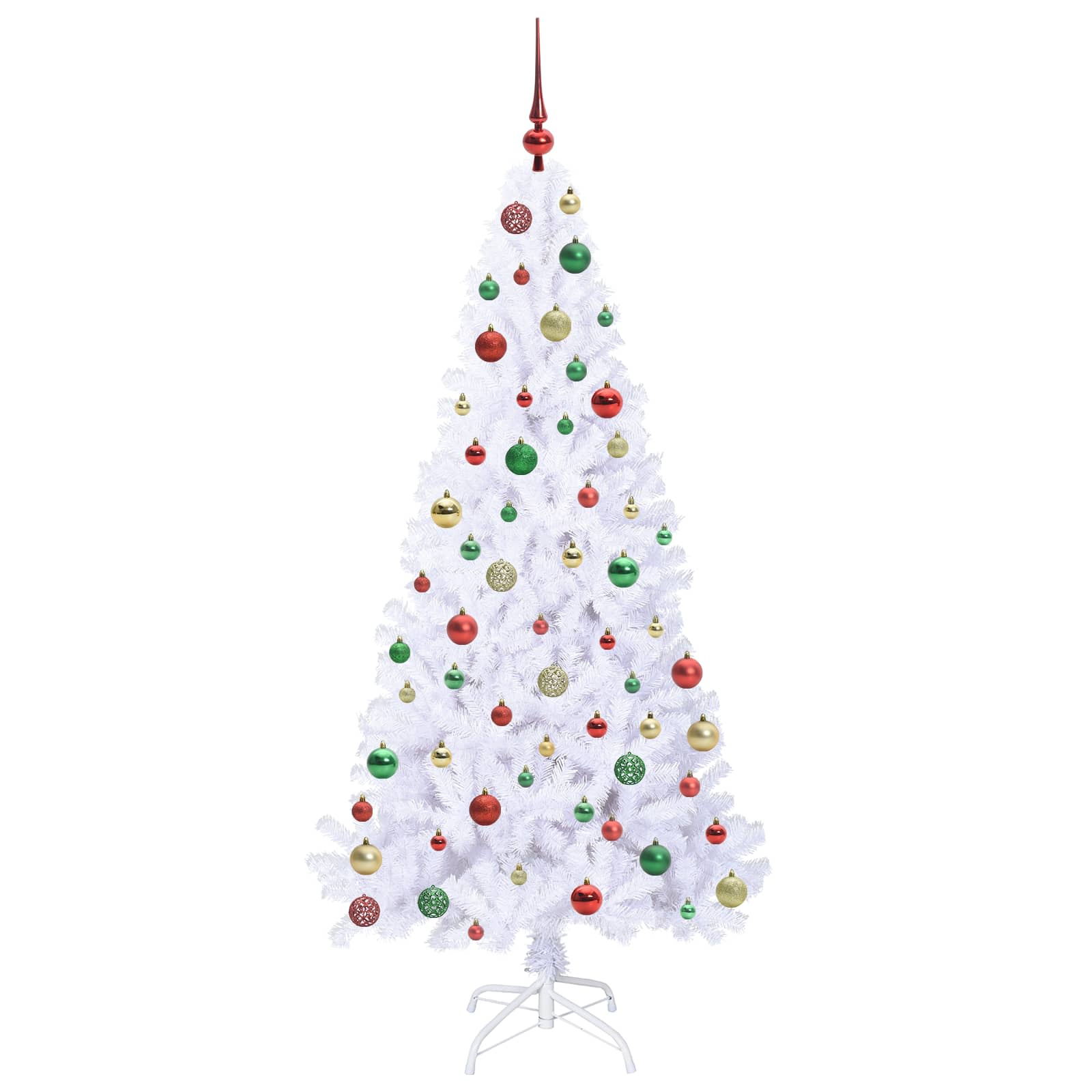 Sapin de Noël artificiel avec 300 LED Blanc 180 cm PVC et Acier – Image 5