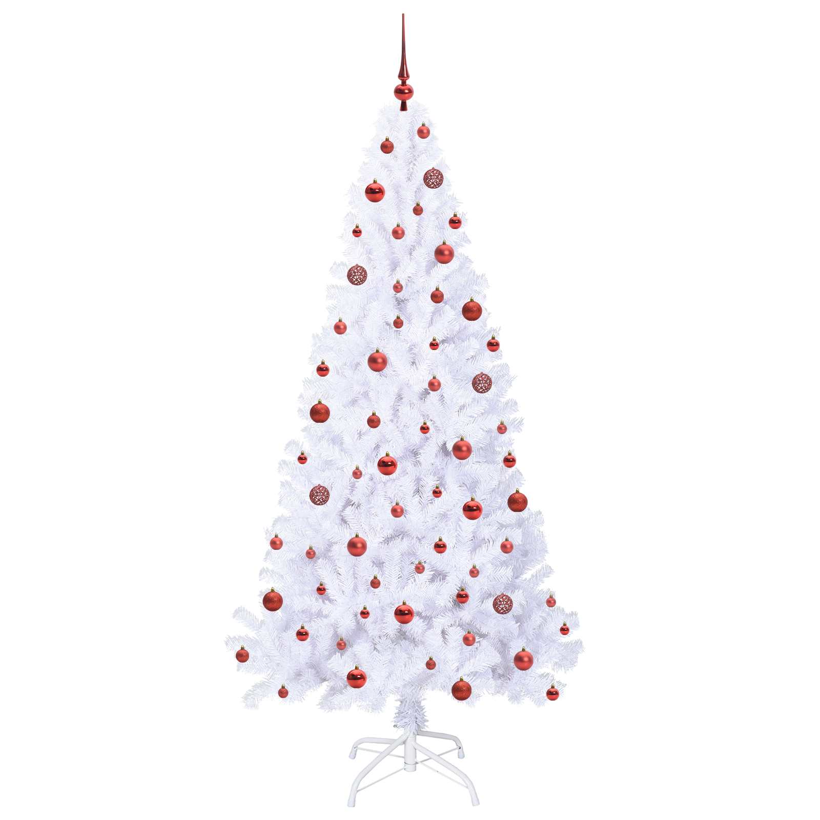 Sapin de Noël artificiel avec 300 LED Blanc 210 cm PVC et Acier – Image 4