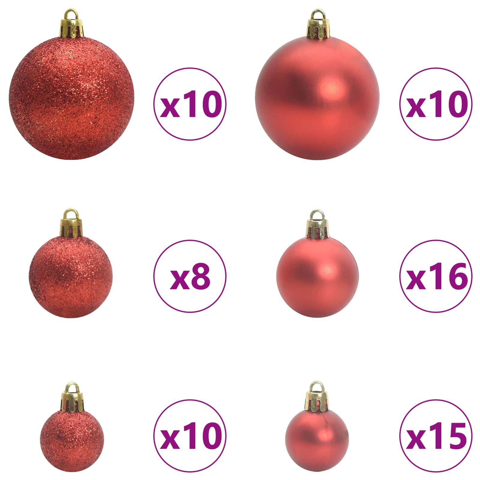 Sapin de Noël artificiel avec 300 LED Blanc 210 cm PVC et Acier – Image 7